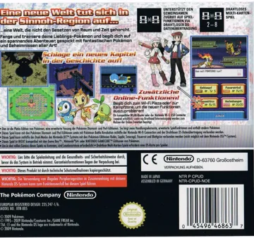 Pokemon - Platin-Edition (Germany) box cover back